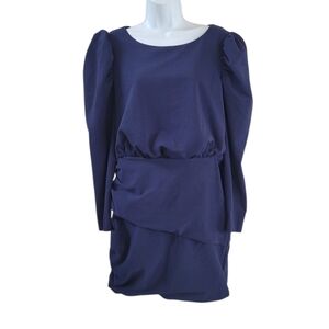 La Vie REBECCA TAYLOR Midnight Navy French Terry Dress Size L